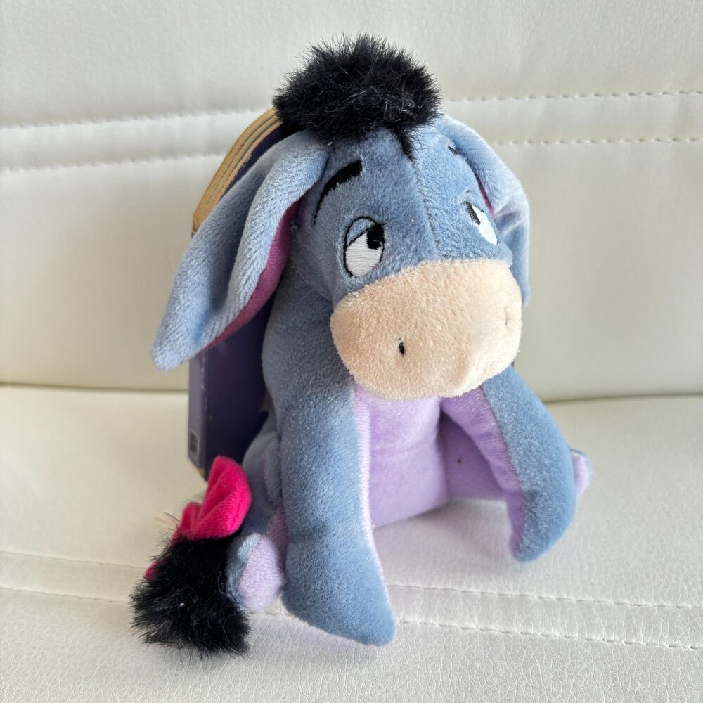 Disney 6" Eeyore Plush With Board Book Pooh Friendly Tales Soft Stuffed Toy #P2